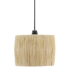 Abat-jour pour suspension en raphia naturel Kenya