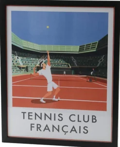 Affiche tennis club français 40x50 cm