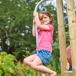 Aire de jeux en bois avec glissière et portique Castelwood