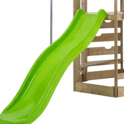 Aire de jeux en bois avec glissière et portique Castelwood