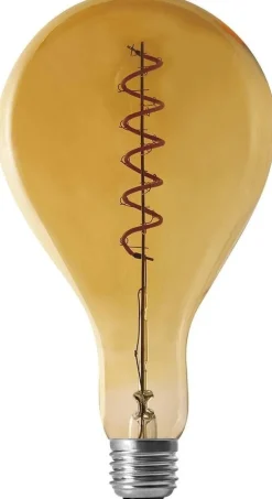 Ampoule goutte d'eau à led spirale ambrée 16 cm (Unitaire)
