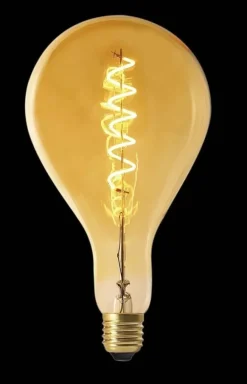 Ampoule goutte d'eau à led spirale ambrée 16 cm (Unitaire)