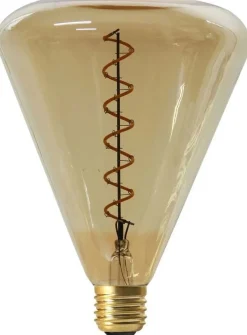 Ampoule pyramide LED ambré 19 cm