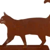 Animal de compagnie décoratif en métal rouillé (Chat qui marche)