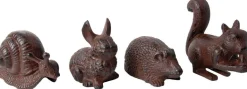 Animaux du jardin en fonte (Lot de 4) (Modèle 2)