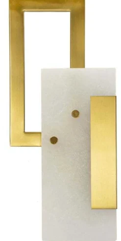 Applique murale en verre et métal Cube 15 x 8 x 33 cm