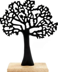 Arbre décoratif en aluminium noir et manguier