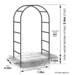 Arche déco en fer noir Atea (Lot de 10)