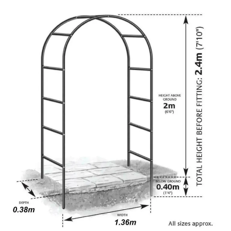 Arche déco en fer noir Atea (Unitaire )
