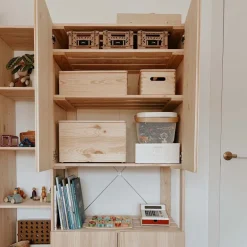 Armoire de rangement en pin massif Nova (76.5 x 40.5 x 79.5 cm)