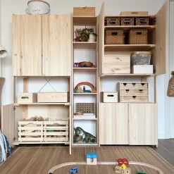 Armoire de rangement en pin massif Nova (76.5 x 40.5 x 79.5 cm)