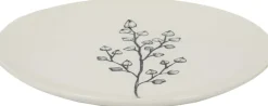 Assiette en porcelaine Cottage 20 cm (Lot de 6) (Blanc et gris)
