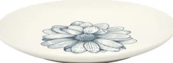 Assiette en porcelaine Cottage 20 cm (Lot de 6) (Blanc et bleu)