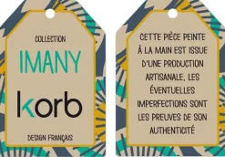 Assiette plate à motifs Imany (Lot de 6) (Jaune)
