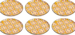 Assiette plate à motifs Imany (Lot de 6) (Jaune)