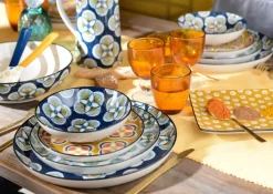 Assiette plate à motifs Imany (Lot de 6) (Jaune)
