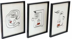Assortiment de 3 cadres Visages