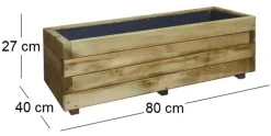 Bac à fleurs en pin traité First (55 litres)