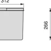 Bacs de tri pour tiroir de cuisine Recycle (2 bacs de 7 litres et 1 bac de 15 litres)