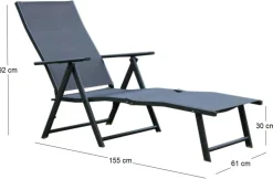 Bain de soleil pliable aluminium Tumbona Cama