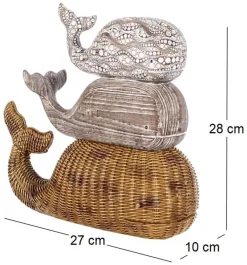 Baleines décoratives en résine et résine tressée