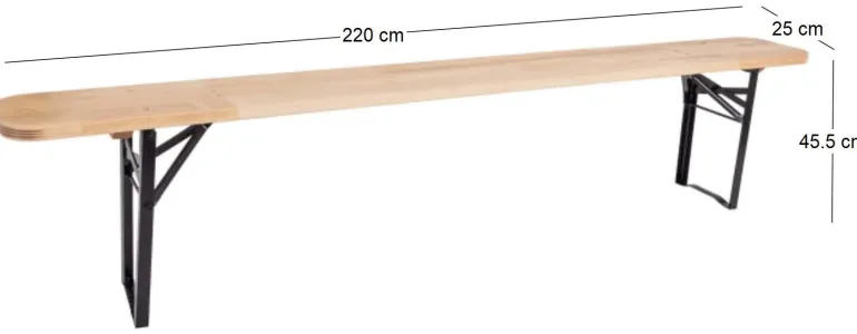 Banc de jardin pliable Brasserie