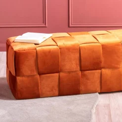 Banc en velours Weaved (Orange)
