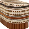 Banc ovale en tissu Etnic 82 x 40 x 40 cm