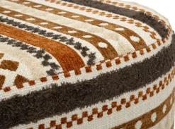 Banc ovale en tissu Etnic 82 x 40 x 40 cm