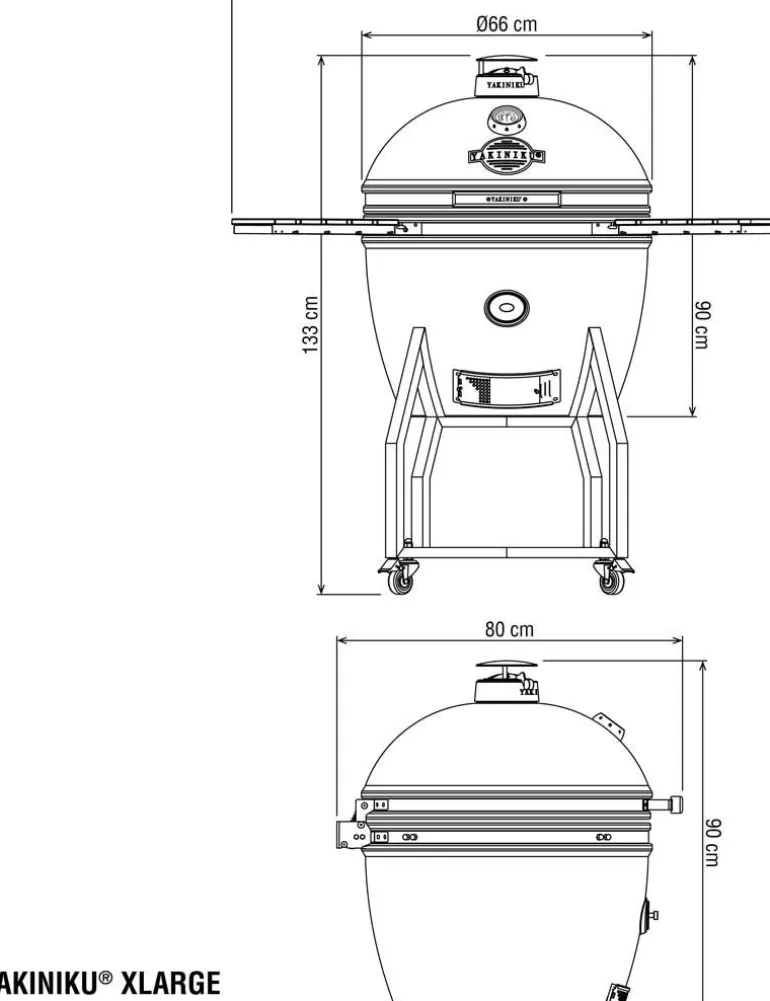 Barbecue grill Kamado en céramique haut de gamme (porte clés et gourde offerts) (XL - 56 cm)
