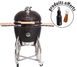 Barbecue grill Kamado en céramique haut de gamme (porte clés et gourde offerts) (XL - 56 cm)