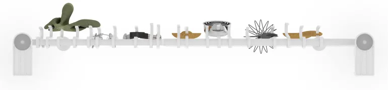 Barre suspension ustensiles de cuisine 20 crochets Anywhere