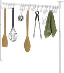 Barre suspension ustensiles de cuisine 20 crochets Anywhere