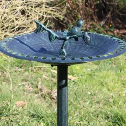 Bassin à oiseaux sur pied en fonte