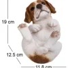 Bébé Jack russel sur le dos en résine 19 cm