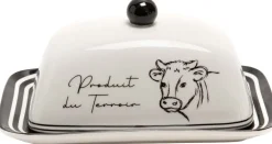 Beurrier en porcelaine Dolly
