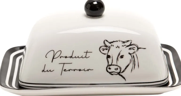 Beurrier en porcelaine Dolly