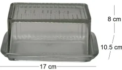 Beurrier en verre strié Cook