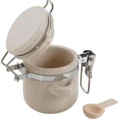 Bocal céramique avec cuillère en bois