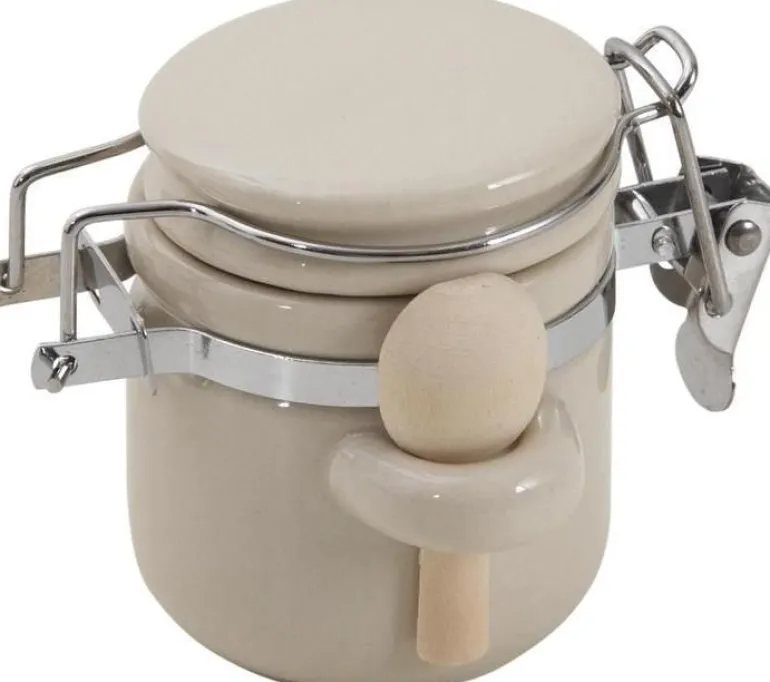 Bocal céramique avec cuillère en bois