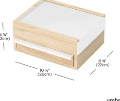 Boite à bijoux tiroir secret Stowit (Bois clair)