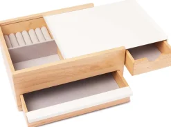 Boite à bijoux tiroir secret Stowit (Bois clair)