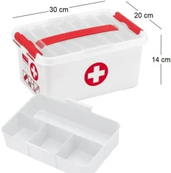 Boite à compartiments 1er Secours Q-line (6 litres)
