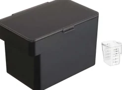 Boite à croquettes en plastique avec verre doseur Pet (Noir)