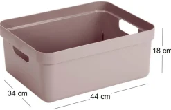 Boite de rangement Sigma home Box 24L (Rose)