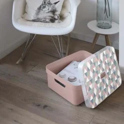 Boite de rangement Sigma home Box 24L (Rose)