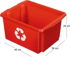 Boite de recyclage Nesta Box 32 Litres (Rouge)