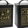 Boite en métal noir mat Nora (Lot de 2)