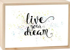 Boite lumineuse LED 30x20 cm (Live your dream)