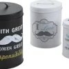 Boite ronde de rangement Moustache (Lot de 3)